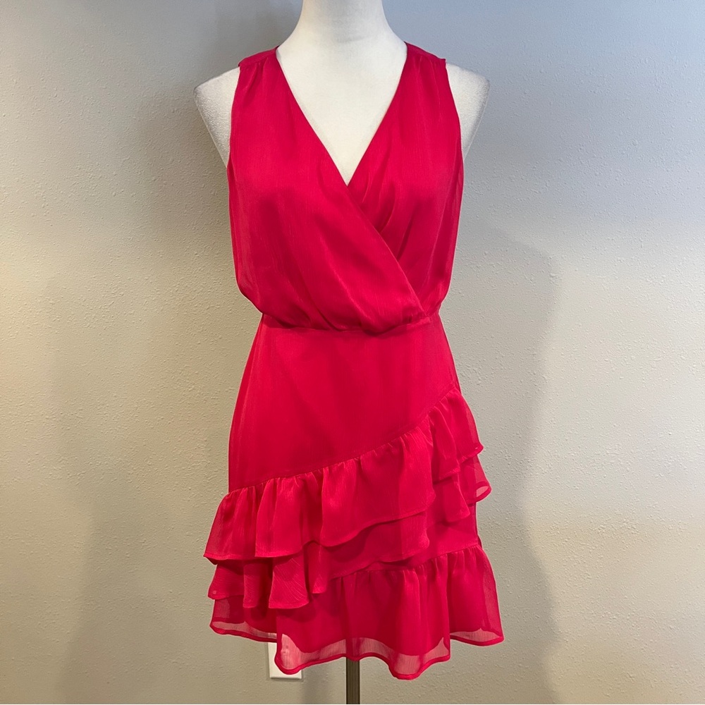 Express sleeveless‎ bright Pink mini Dress size extra small